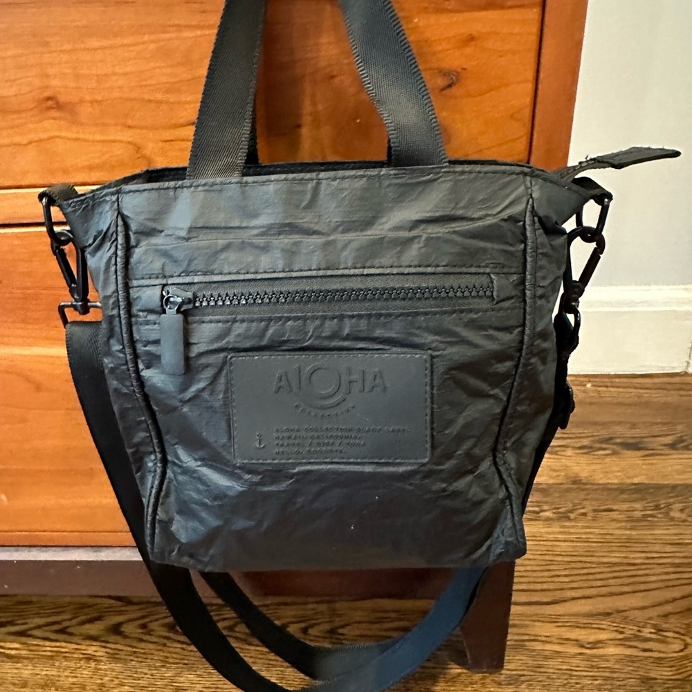 ALOHA Collection Black Messenger Bag